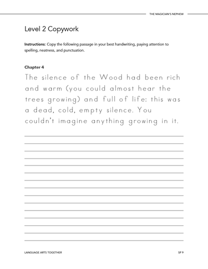 The Magician's Nephew Language Arts Together - Homeschool Better Together
