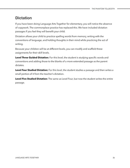 The Phantom Tollbooth Middle School Language Arts Together (FAE) - Homeschool Better Together