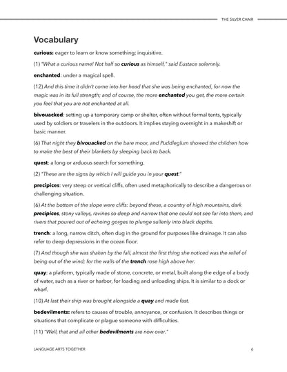 The Silver Chair Language Arts Together - Homeschool Better Together