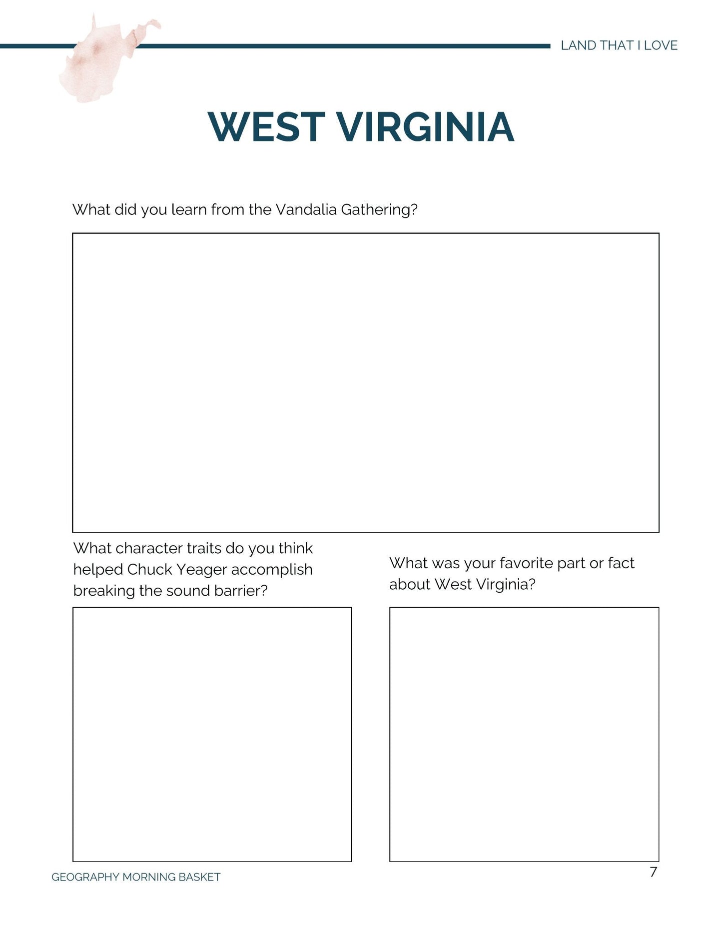 The South - Land That I Love Companion Notebooks - Homeschool Better Together