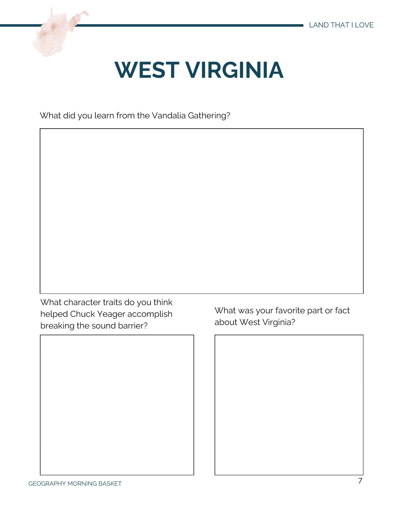 The South - Land That I Love Companion Notebooks - Homeschool Better Together