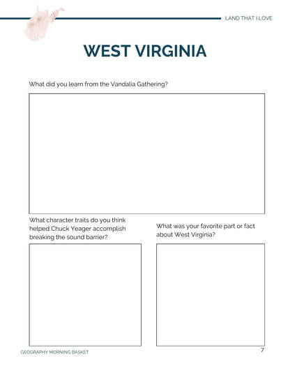The South - Land That I Love Companion Notebooks - Homeschool Better Together