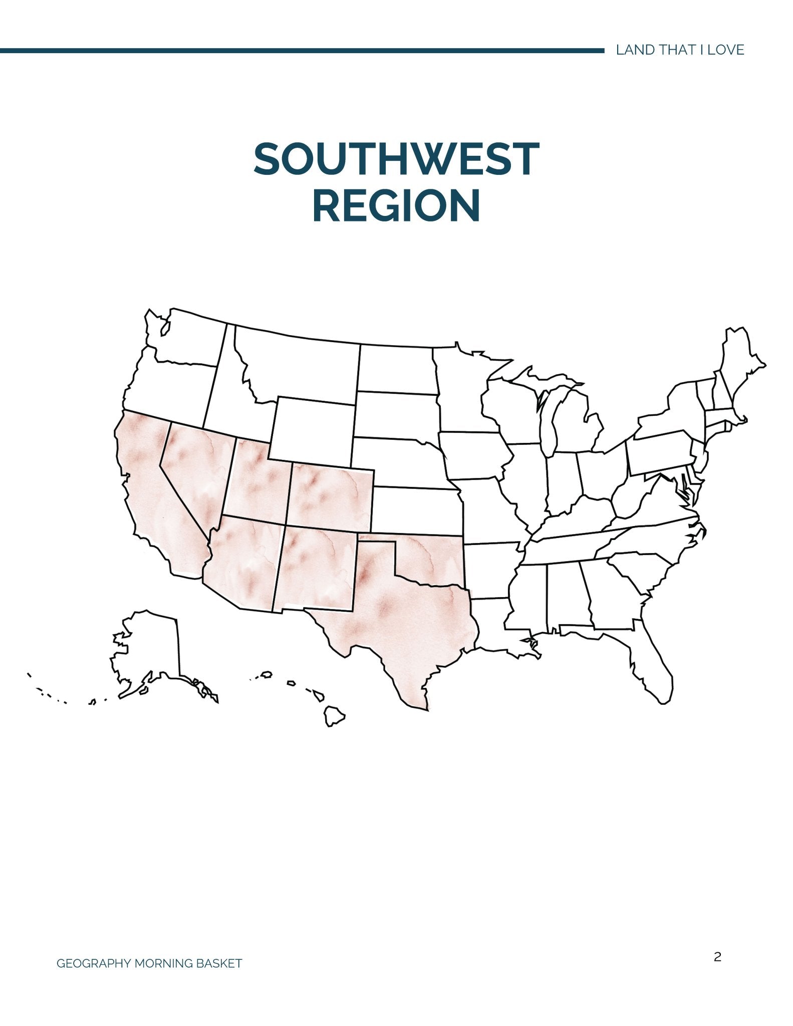 The Southwest - Land That I Love Companion Notebook - Homeschool Better Together