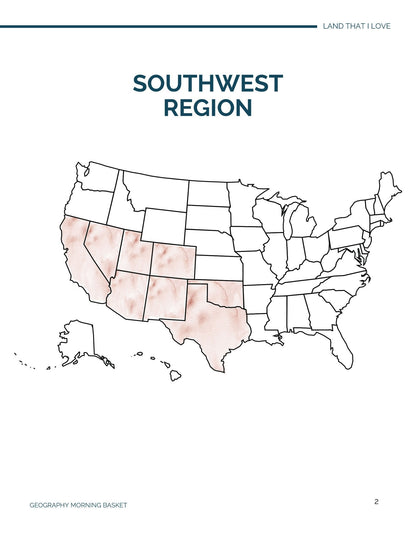 The Southwest - Land That I Love Companion Notebook - Homeschool Better Together