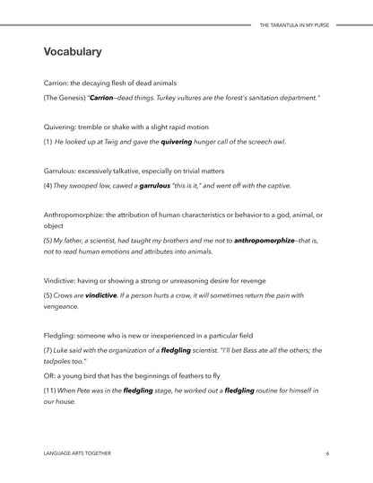 The Tarantula in My Purse Language Arts Together - Homeschool Better Together