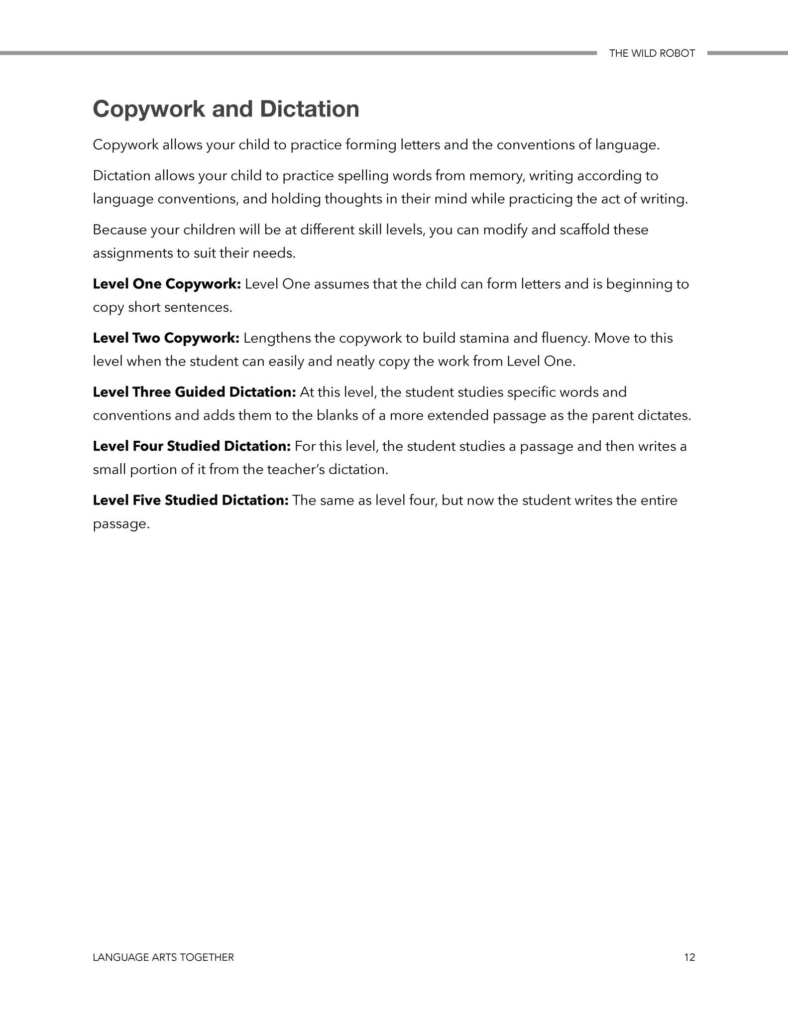 The Wild Robot Language Arts Together - Homeschool Better Together