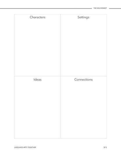 The Wild Robot Language Arts Together - Homeschool Better Together