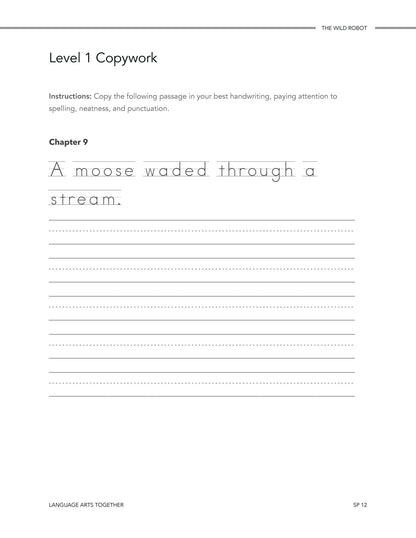 The Wild Robot Language Arts Together - Homeschool Better Together