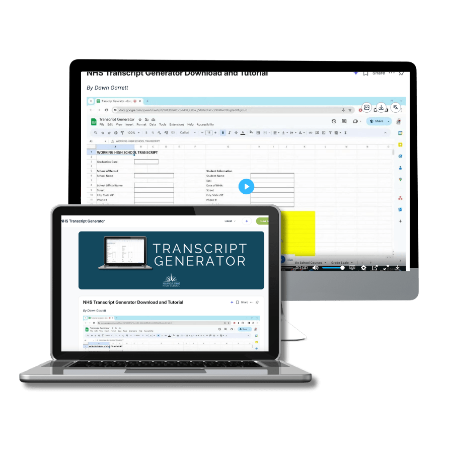 Transcript Generator - Homeschool Better Together