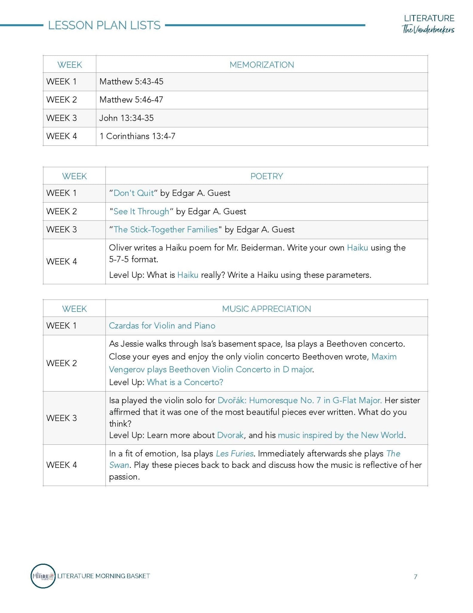Vanderbeekers Morning Time Plans - Homeschool Better Together