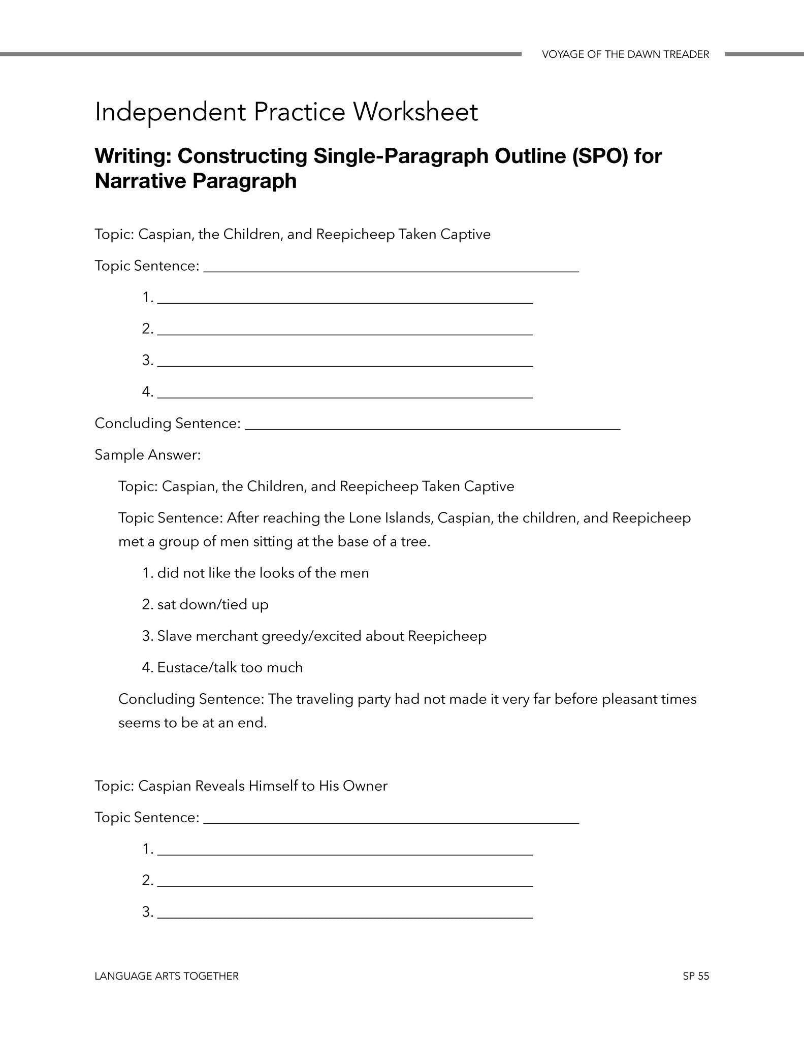 Voyage of the Dawn Treader Language Arts Together - Homeschool Better Together