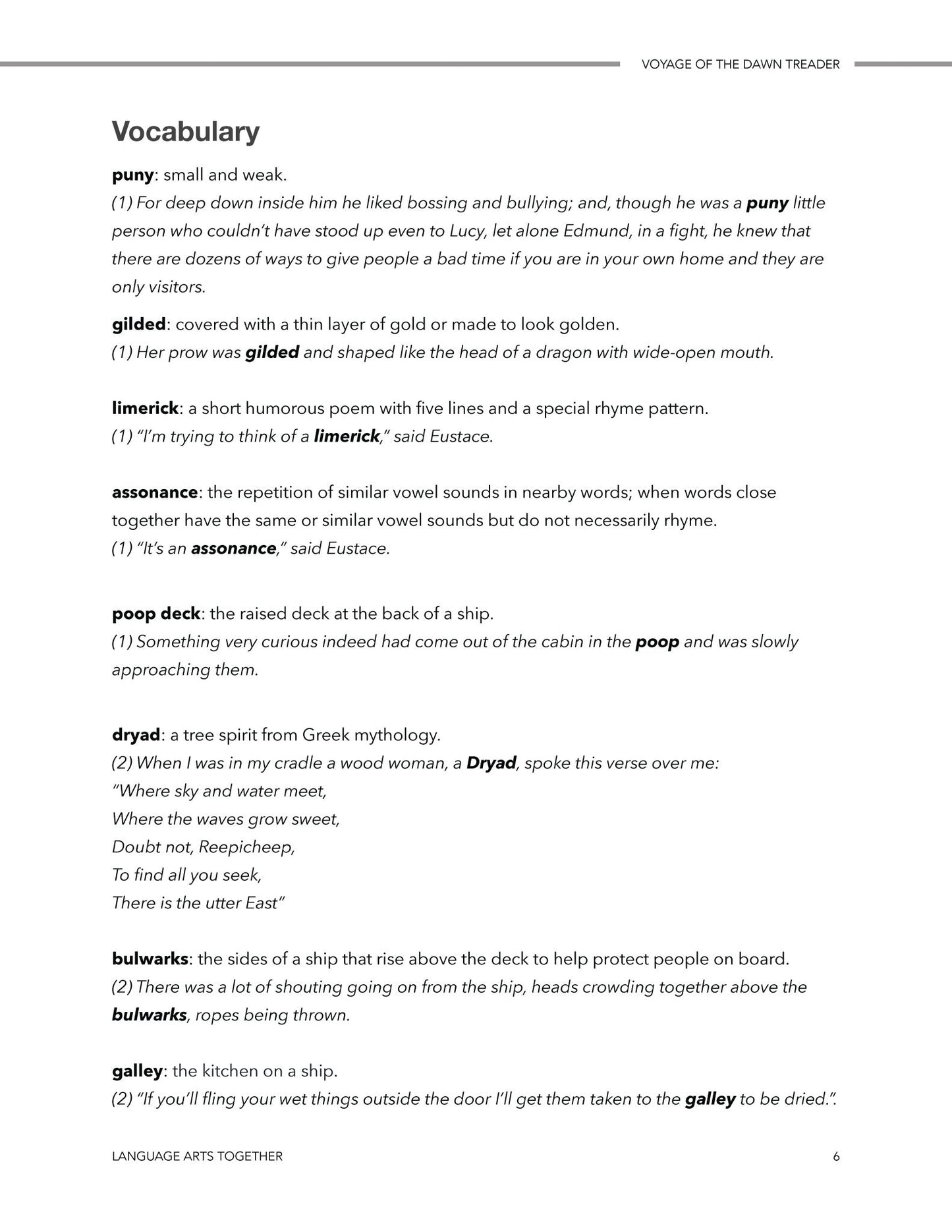 Voyage of the Dawn Treader Language Arts Together - Homeschool Better Together