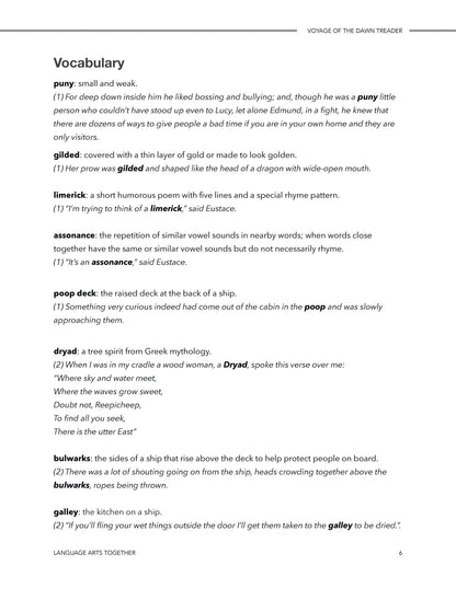 Voyage of the Dawn Treader Language Arts Together - Homeschool Better Together
