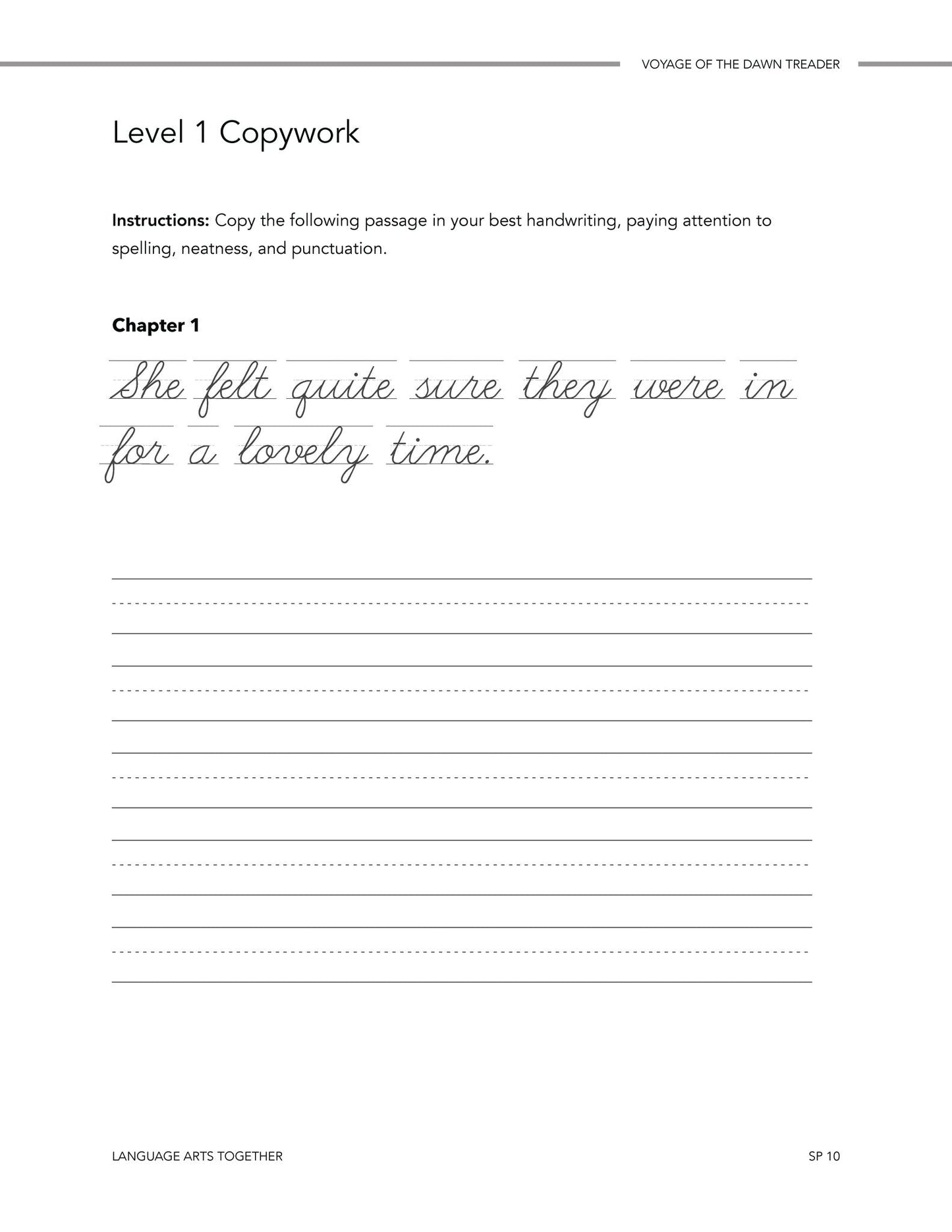 Voyage of the Dawn Treader Language Arts Together - Homeschool Better Together
