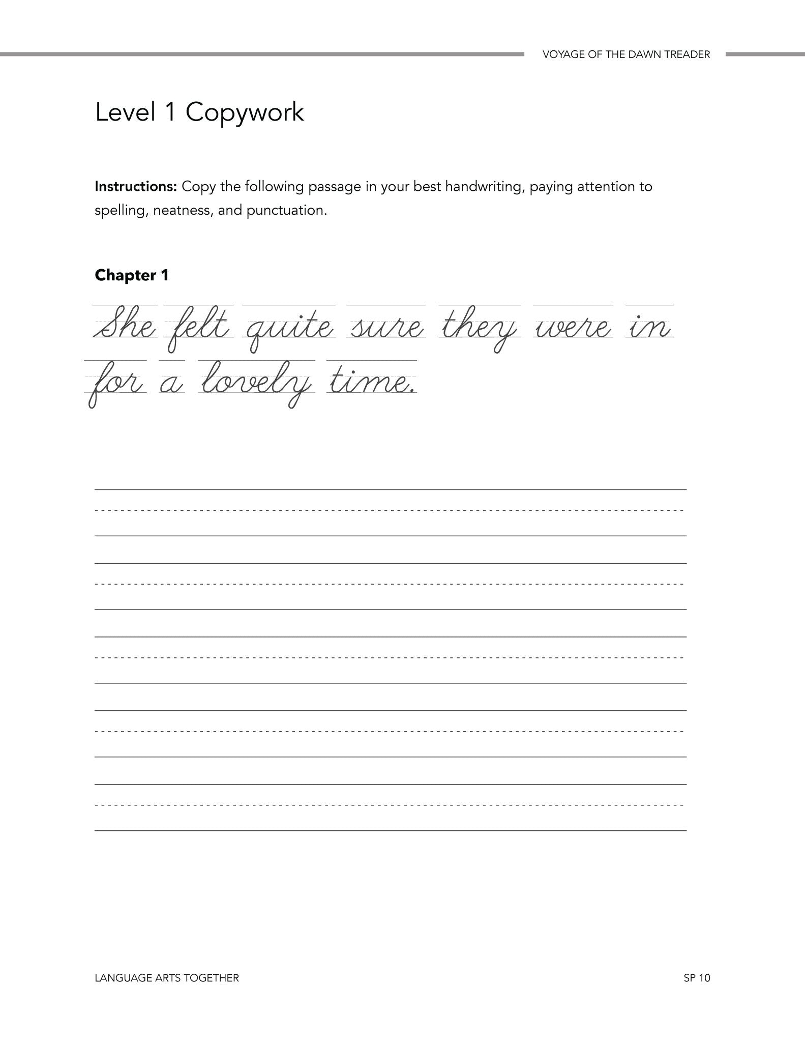 Voyage of the Dawn Treader Language Arts Together - Homeschool Better Together
