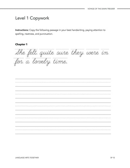 Voyage of the Dawn Treader Language Arts Together - Homeschool Better Together