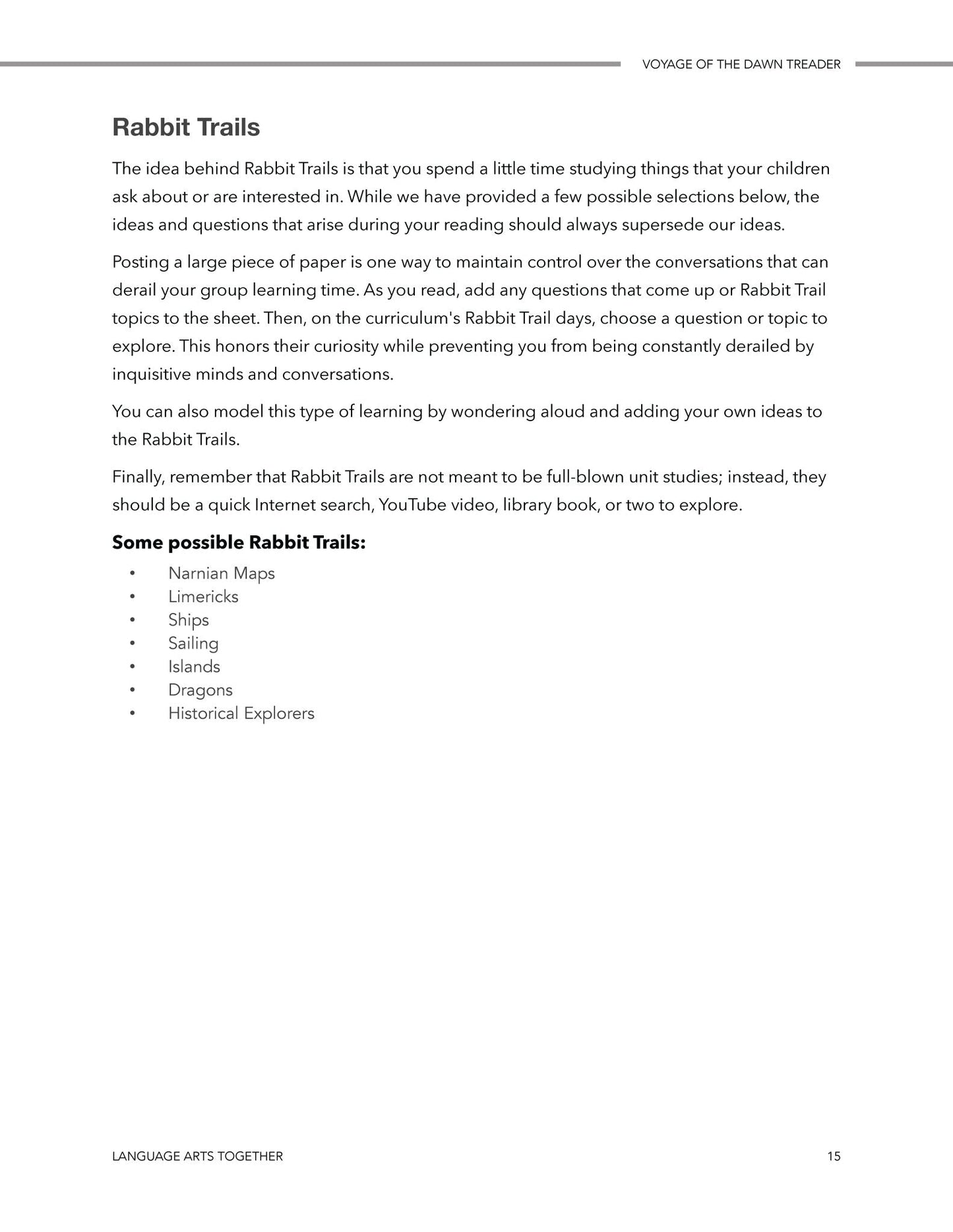 Voyage of the Dawn Treader Language Arts Together - Homeschool Better Together