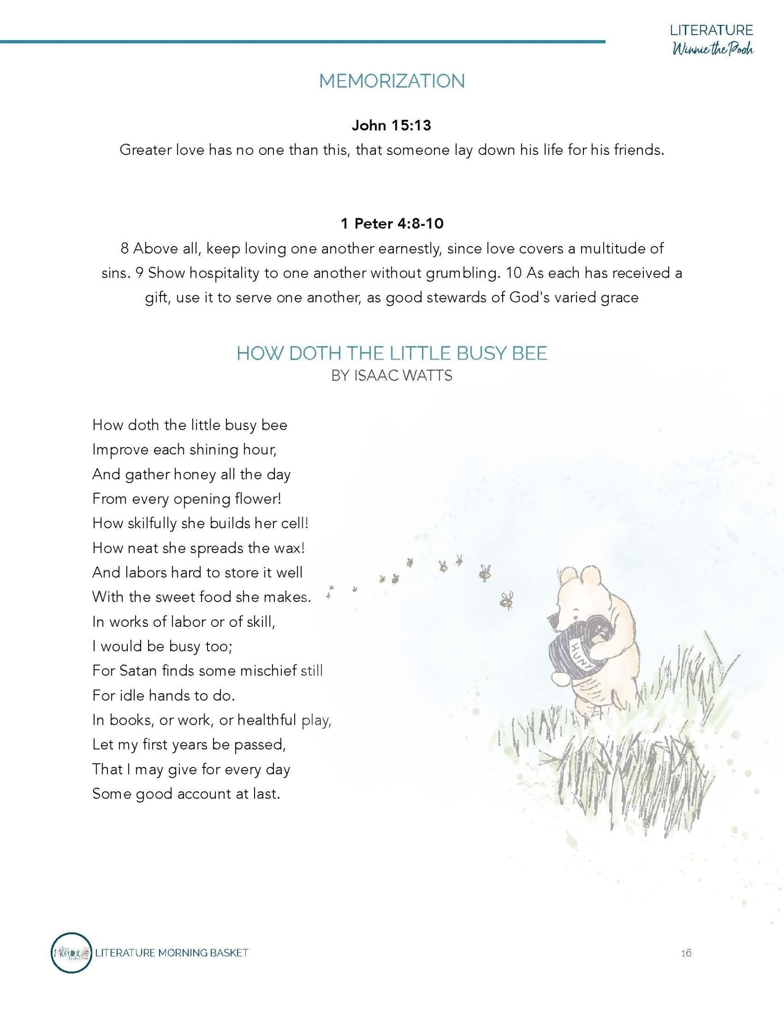 Winnie the Pooh Morning Time Plans - Homeschool Better Together