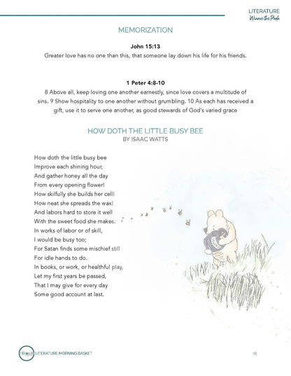 Winnie the Pooh Morning Time Plans - Homeschool Better Together
