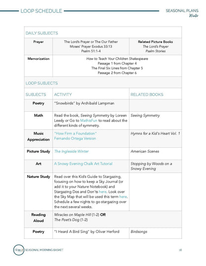 Winter Morning Time Plans - Homeschool Better Together
