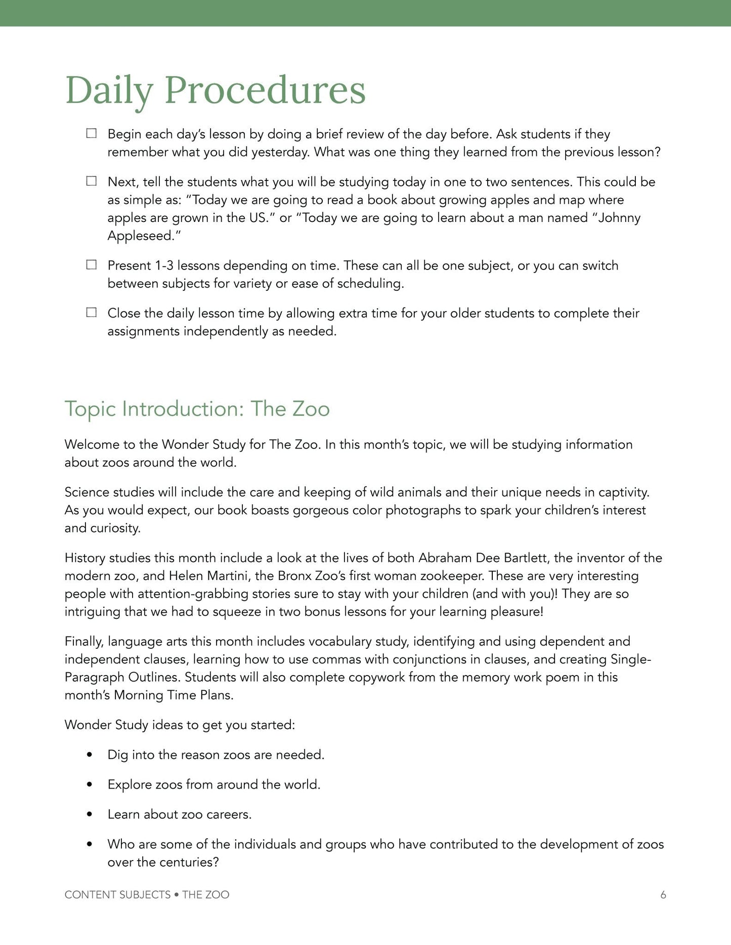 Zoo Wonder Studies - Homeschool Better Together