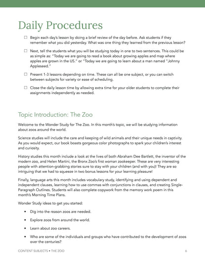 Zoo Wonder Studies - Homeschool Better Together