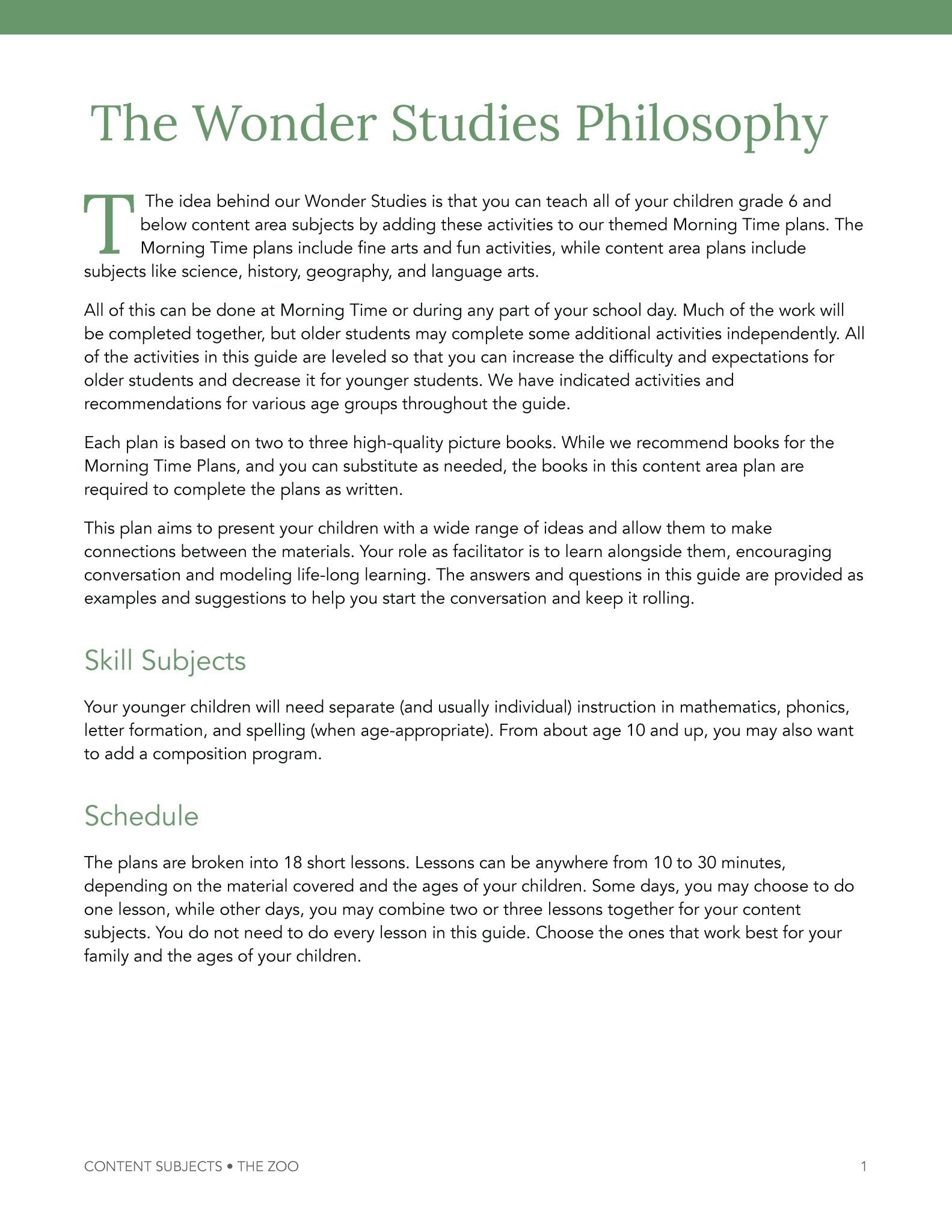 Zoo Wonder Studies - Homeschool Better Together