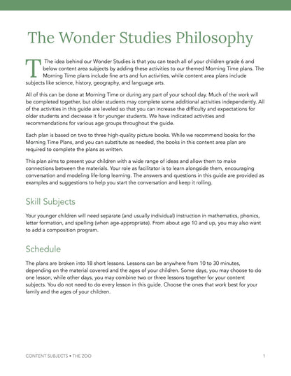 Zoo Wonder Studies - Homeschool Better Together