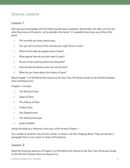 Zoo Wonder Studies - Homeschool Better Together